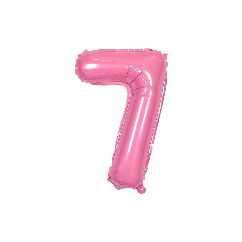 숫자은박풍선 소 [7] 핑크 10입