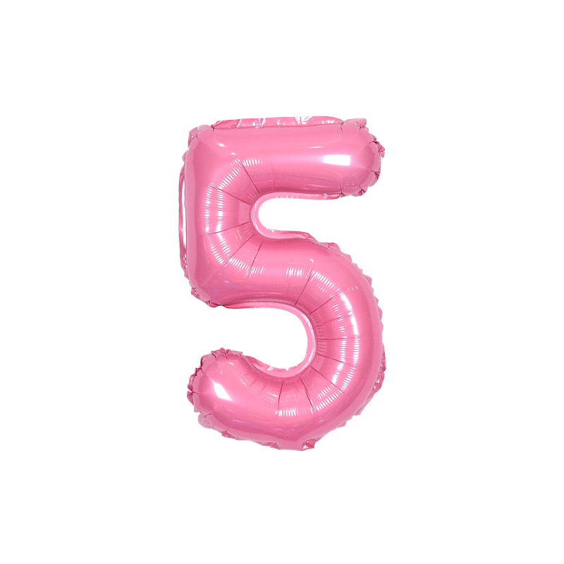 숫자은박풍선 소 [5] 핑크 10입