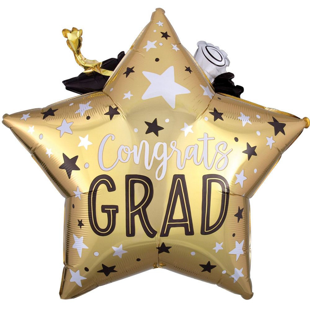 [Anagram] 은박 멀티벌룬 졸업스타학사모와증서 71*71cm