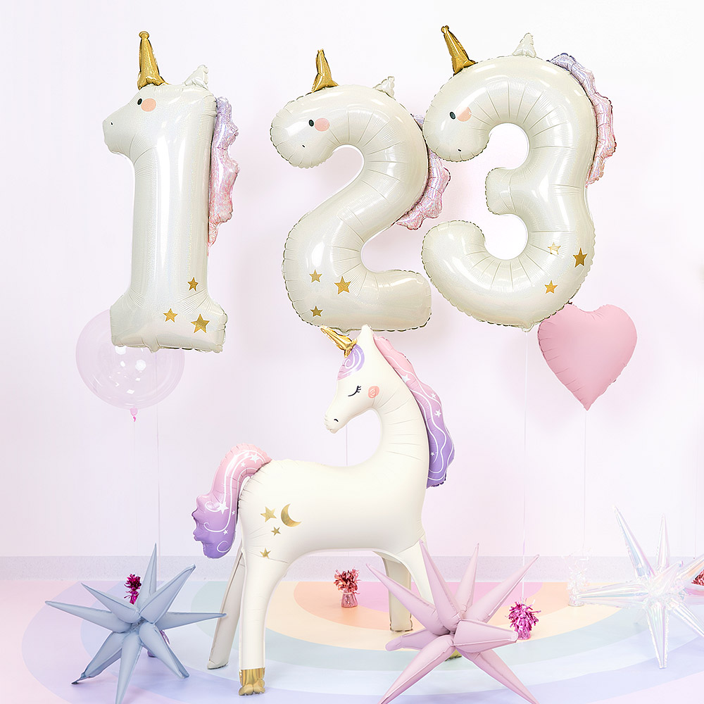 [파티데코] 유니콘숫자은박5 [93cm]