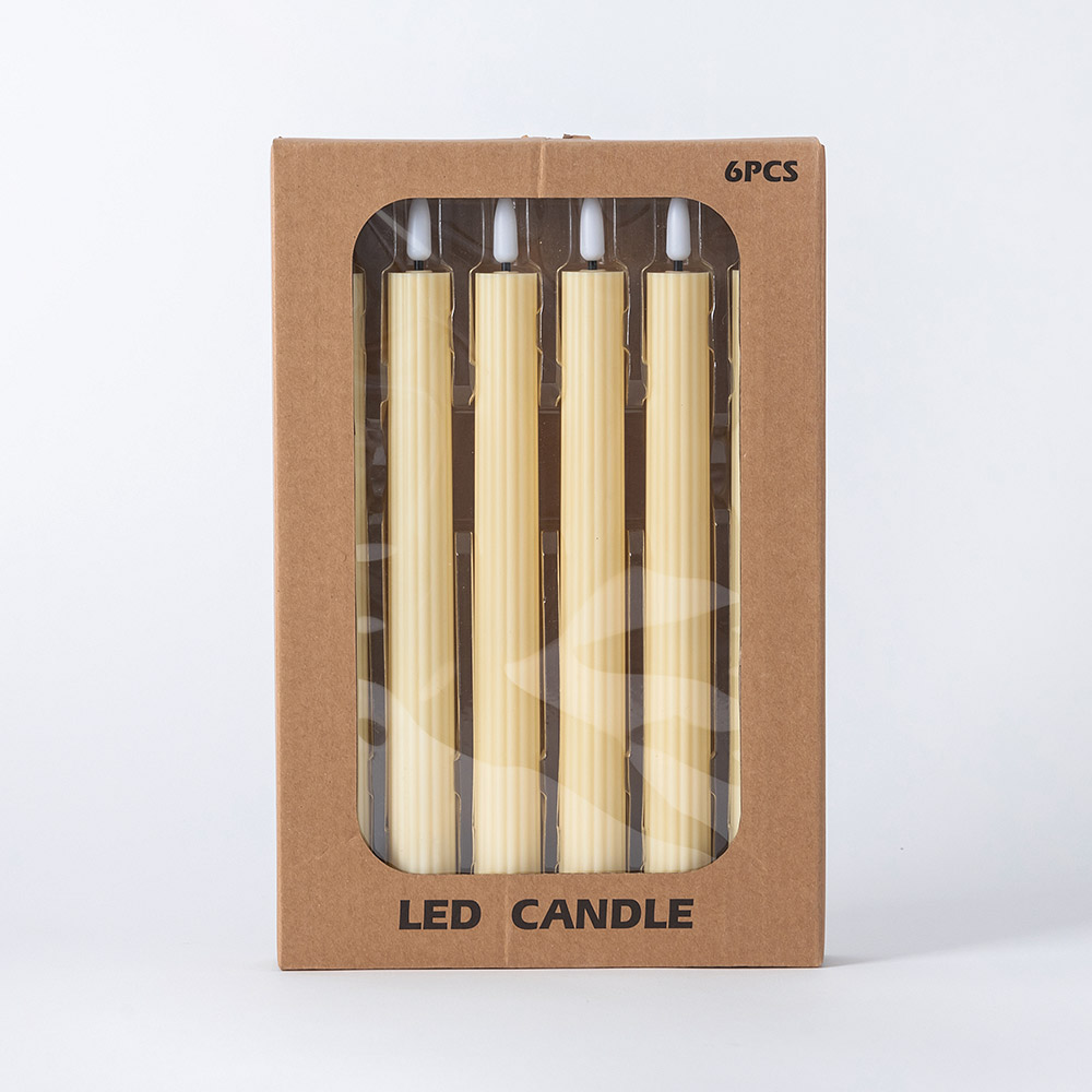 LED테이퍼캔들 골드 30cm 촛대포함 [6개한팩]