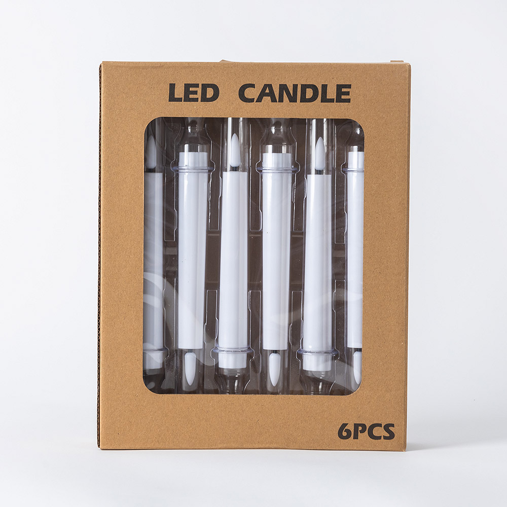 LED무드캔들 화이트 24cm [6개입]